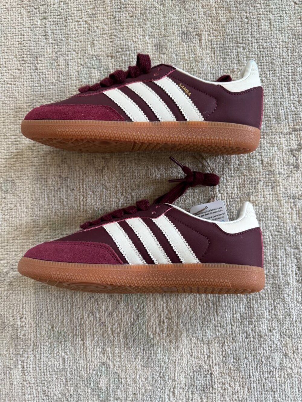 NWT Adidas Samba OG Maroon Burgundy, Sz 6.5 - Picture 2 of 8